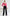 ELAGIA black high waisted regular fit pants front view - 3 piece women's suit for purple business suit women