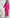 Fuchsia Wrap Long Sleeve Midi Dress