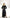 ELAGIA black thigh-slit maxi dress side angle showing slit detail - purple business suit women alternative