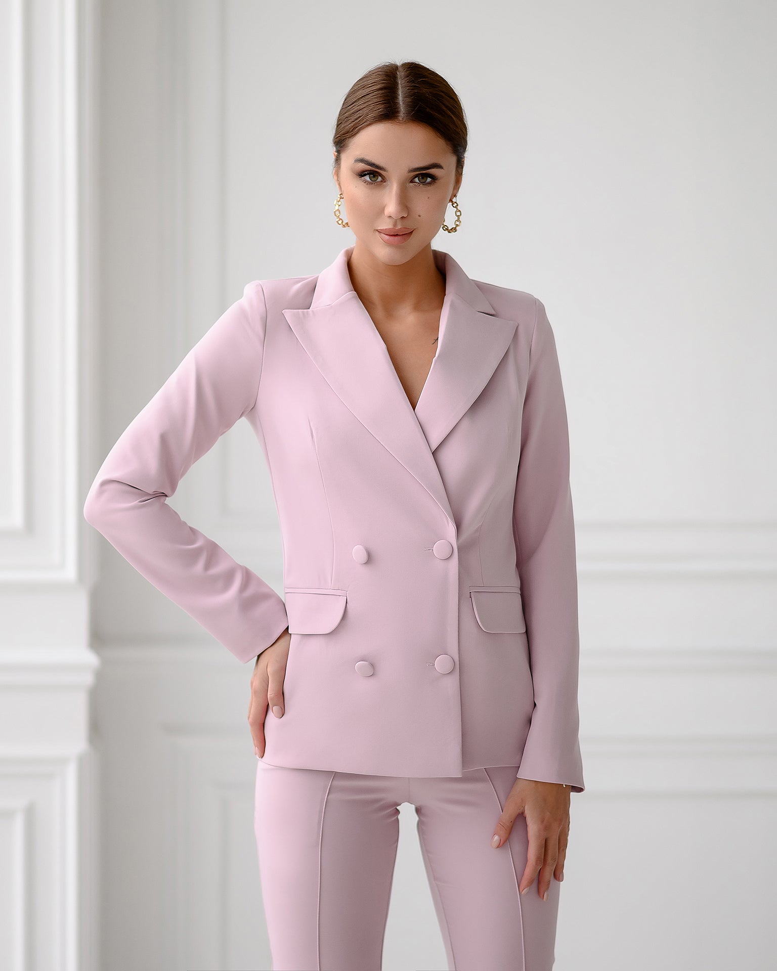 Dusty Pink Double Breasted Suit 2-Piece