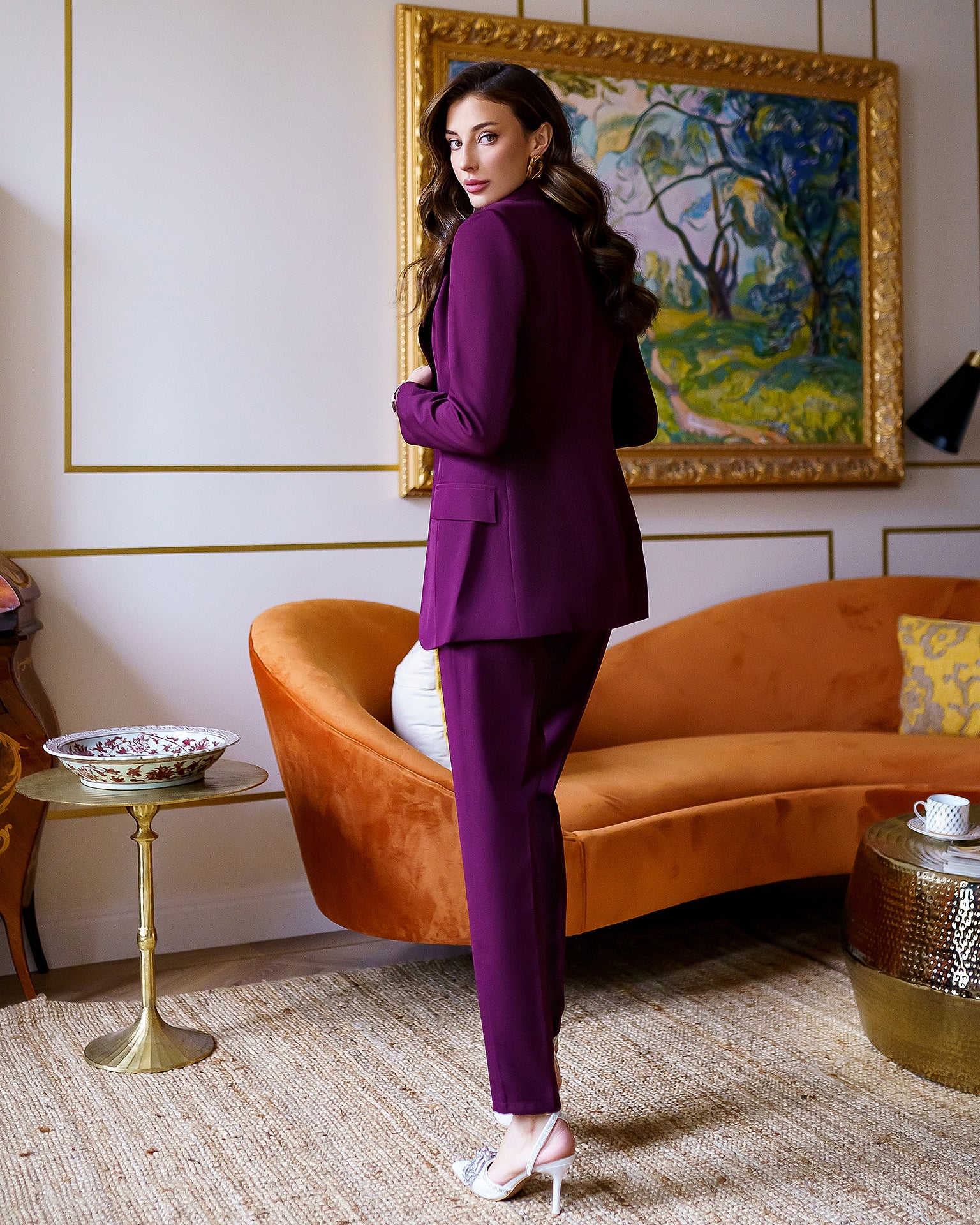 Bordeaux Office Slim-Fit 3-Piece Suit