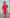 Red Puffed Sleeve Midi Prom Dress