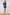 Blue Square Neck Long Sleeve Mini Dress - view 13 | ELAGIA