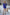 Blue Square Neck Long Sleeve Mini Dress - front view | ELAGIA
