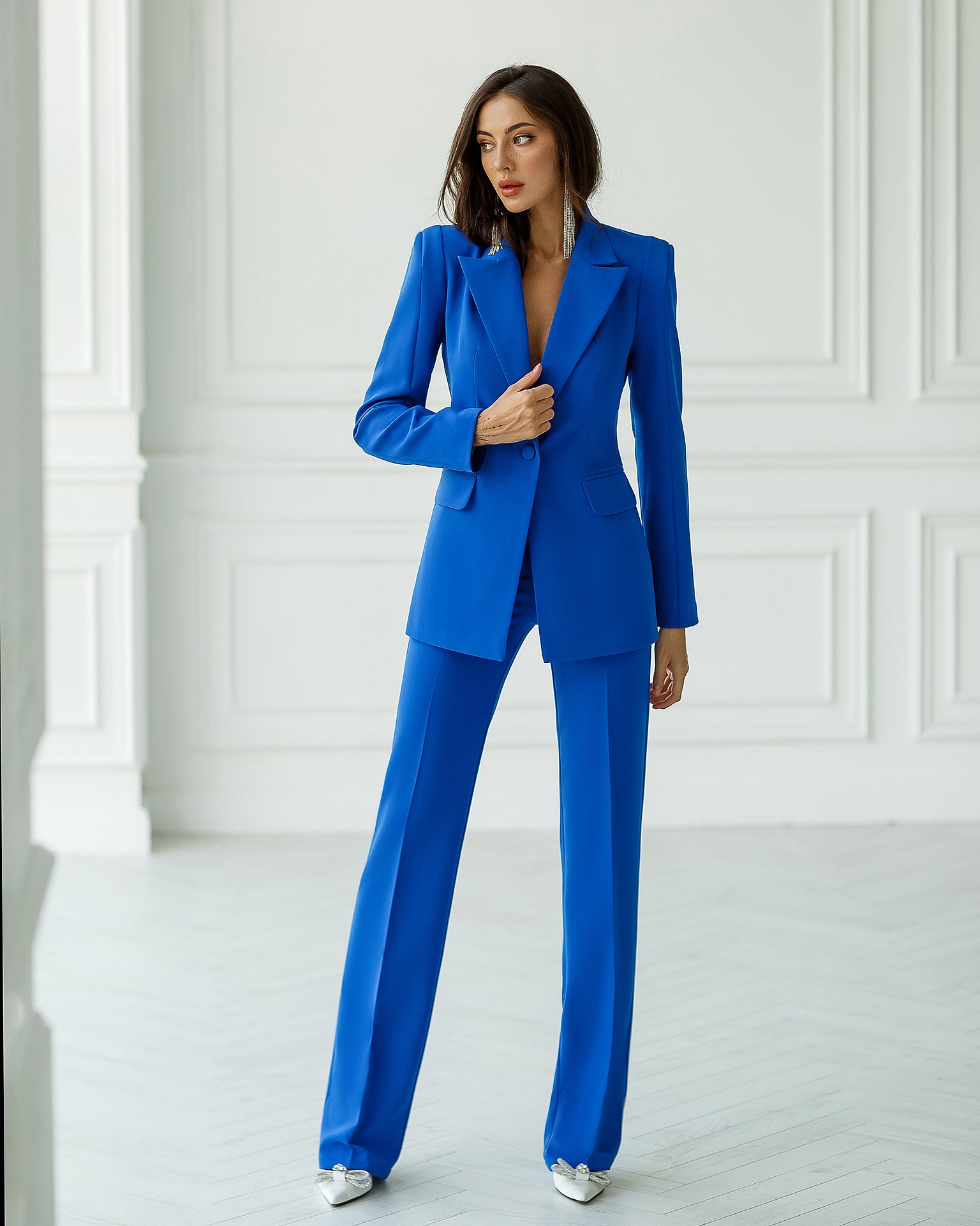 Blue Single-Breasted Suit 2-Piece – ELAGIA