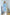 ELAGIA sky-blue square neck puff-sleeve midi dress front view - 3 piece women's suit purple business suit women style