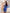 ELAGIA blue one-shoulder mini dress hem detail and length measurement styling reference shot