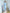 ELAGIA sky-blue square neck puff-sleeve midi dress back view - 3 piece women's suit purple business suit women look