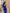 ELAGIA blue square neck backless midi dress side angle showing backless detail - 3 piece women's suit design