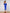 ELAGIA blue satin midi dress puff sleeve detail shot - 3 piece women's suit purple business suit women