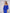 ELAGIA blue satin sweetheart midi dress styled on model - 3 piece women's suit purple business suit women