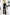 ELAGIA black crop jacket and pants 2-piece women's suit front view - 3 piece women's suit modern style