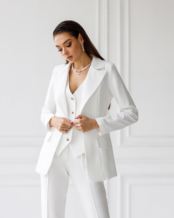 White Office Regular-Fit 3-Piece Suit
