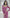 ELAGIA Fuchsia Satin Long Sleeve Maxi Dress - back view showing elegant silhouette in bright fuchsia satin fabric