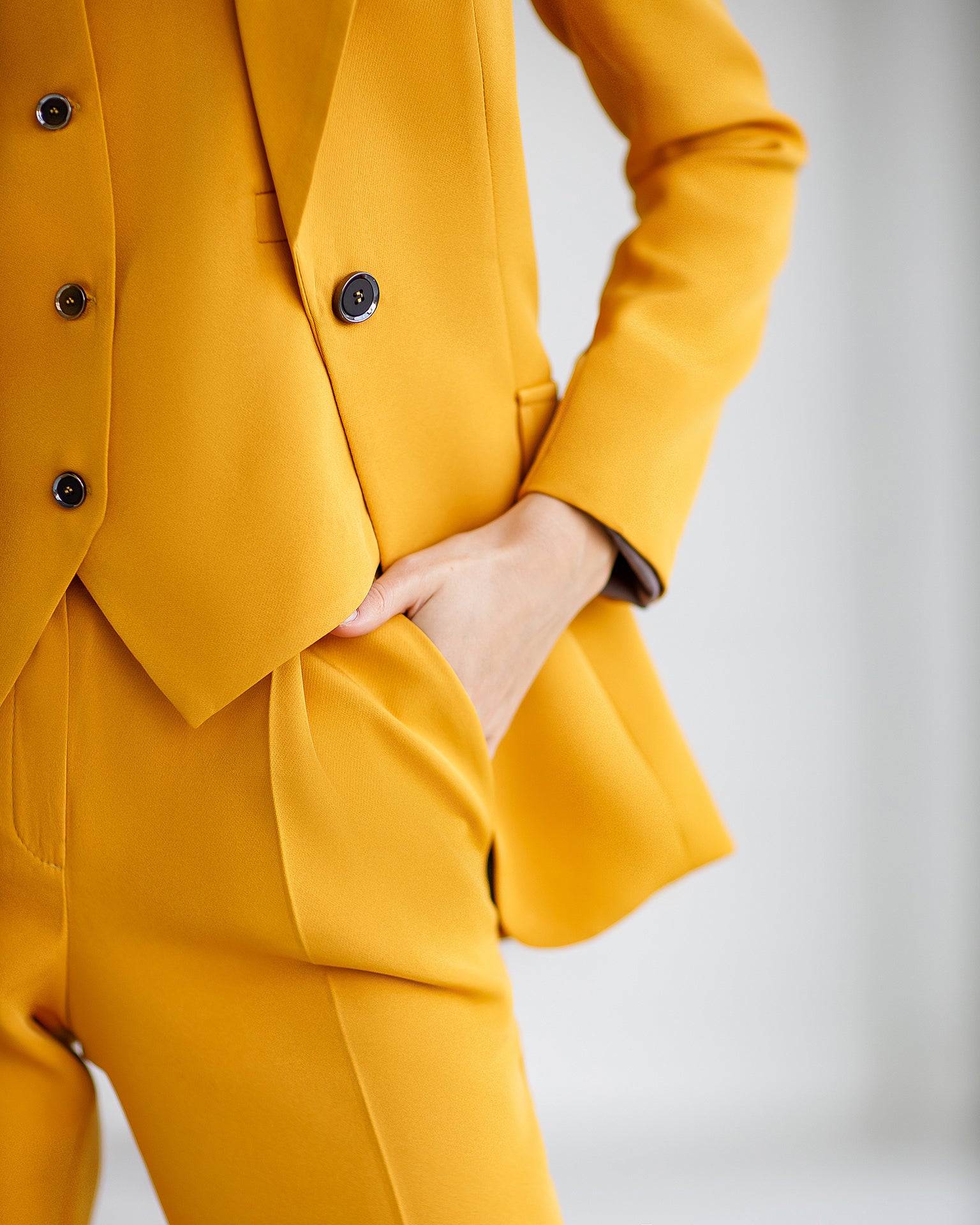 Mustard Office Slim-Fit 3-Piece Suit