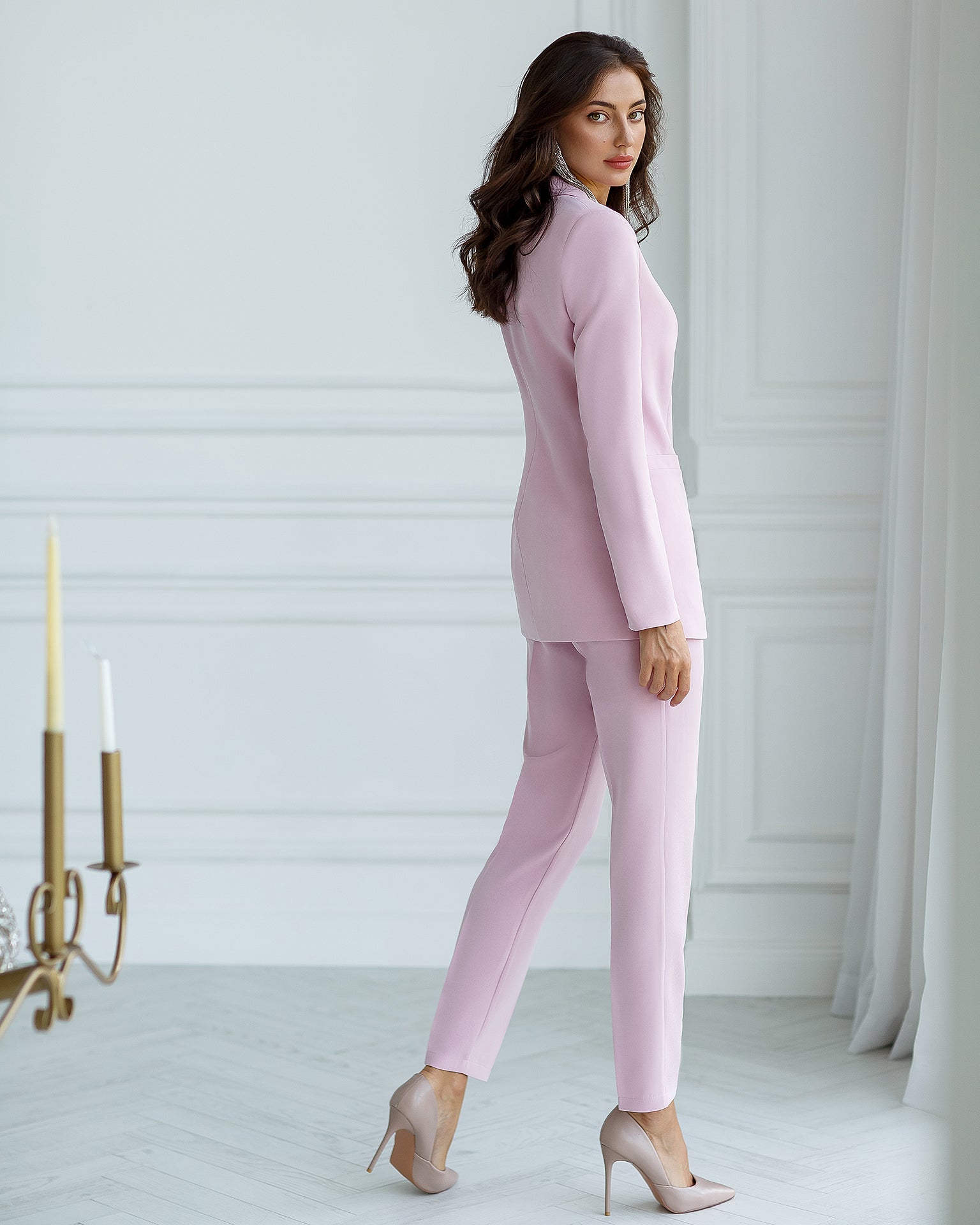 London Dusty Pink Slim-Fit Suit 2-Piece