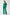 ELAGIA green 3 piece women's suit with double breasted blazer, back view showing tailored fit