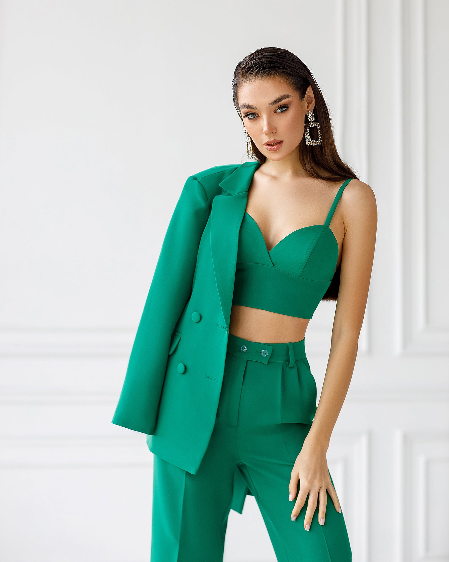 Green Double Breasted Suit 3-Piece