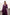 Side profile of ELAGIA double breasted blazer dress in bordeaux trenchcoat color showing belt and coat structure