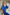 ELAGIA blue satin sweetheart puff-sleeve midi dress front view - 3 piece women's suit style