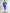 ELAGIA blue square neck backless midi dress three-quarter view - 3 piece women's suit purple business suit women