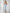ELAGIA grey-blue satin midi dress back view showing puff sleeves - 3 piece women's suit purple business suit women
