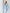 ELAGIA sky-blue square neck backless midi dress side angle detail - 3 piece women's suit styling