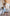 ELAGIA sky-blue linen sleeved midi dress back angle view - sophisticated purple business suit women style