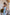 ELAGIA sky-blue linen midi dress fabric and sleeve detail shot - refined 3 piece women's suit alternative