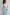 Sky-Blue High Waist High Slit Midi Skirt - side view | ELAGIA