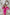 ELAGIA fuchsia maxi dress full length side profile view - 3 piece women's suit elegant alternative