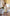 ELAGIA yellow linen sleeves midi dress back view - bright option for purple business suit women
