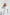 White Buttoned Puff-Sleeve Midi Dress - back view | ELAGIA