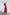 Red Buttoned Puff-Sleeve Midi Dress - side view | ELAGIA