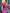 ELAGIA 3 piece women's suit - purple puffed sleeve midi dress worn with matching blazer, full outfit view