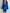 ELAGIA blue backless puff sleeve mini dress styled detail shot - 3 piece women's suit