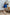ELAGIA blue backless puff sleeve mini dress - back view revealing open back detail, purple business suit women style