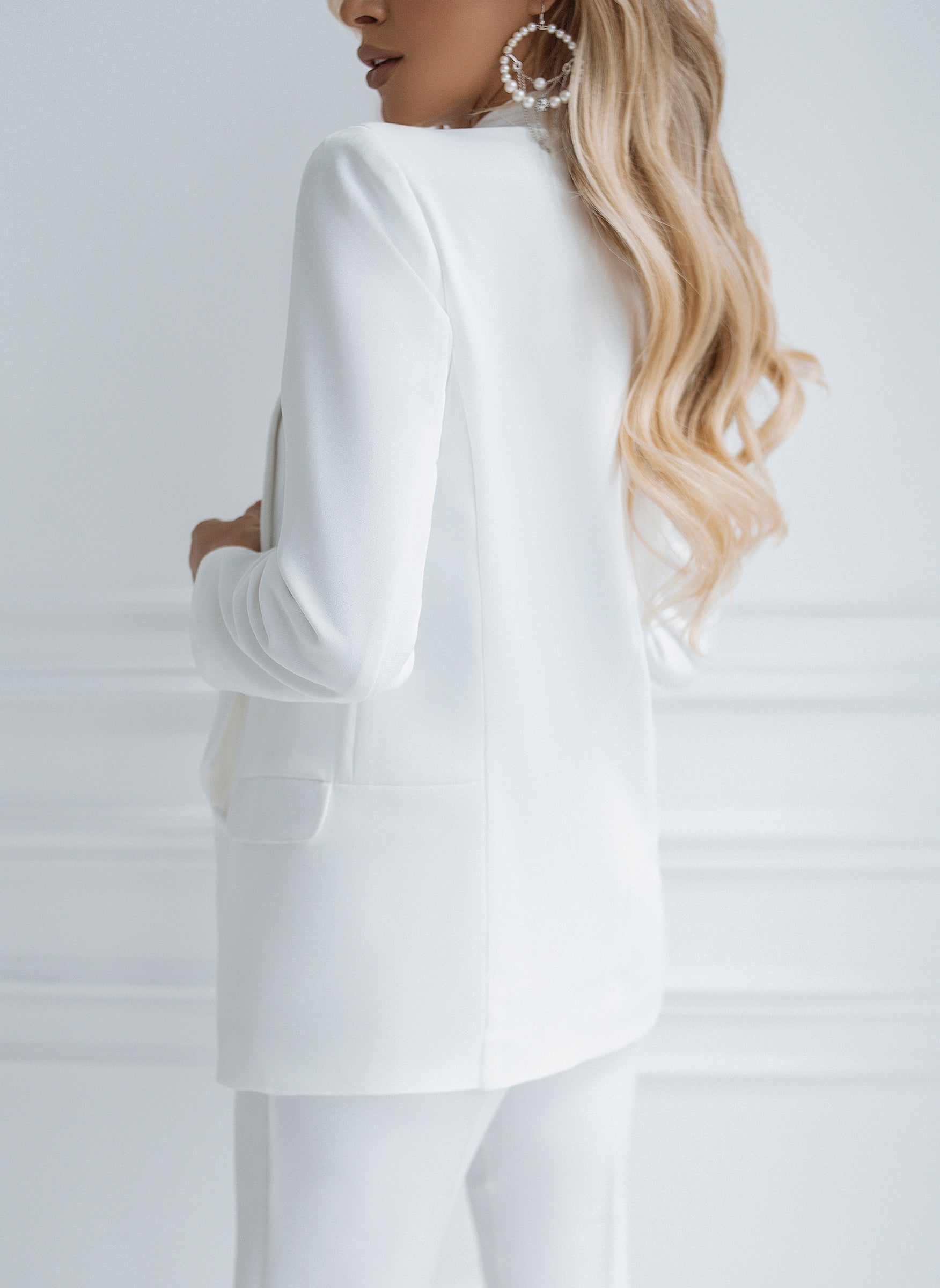 Casual White Shawl Lapels 2-Piece Suit