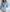 ELAGIA sky-blue backless puff sleeve mini dress front view - purple business suit women 3 piece women's suit