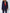 ELAGIA navy business suit back view showing shawl lapel blazer and matching trousers - purple business suit women