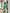 ELAGIA Green One-Shoulder Satin Midi Dress - front view of elegant asymmetrical dress for 3 piece women's suit style