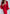 ELAGIA Red Backless Puff Sleeve Midi Dress detail shot of dramatic puff sleeves with 3 piece women's suit vibes