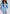ELAGIA sky-blue backless puff sleeve midi dress front view - 3 piece women's suit purple business suit women
