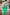 ELAGIA green puffed sleeve midi dress front view - professional 3 piece women's suit style in emerald tone