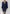 ELAGIA navy wrap midi dress back view showing elegant silhouette - purple business suit women styling option