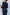 ELAGIA navy wrap long sleeve midi dress detail shot of wrap tie and sleeve - 3 piece women's suit look