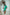 ELAGIA Green Wrap Long Sleeve Midi Dress front view in emerald tone with 3 piece women's suit inspired cut