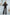 ELAGIA black double breasted suit pants detail view - complete purple business suit women ensemble