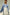 ELAGIA sky blue puff sleeve v-neck blouse styled with accessories - royal blue suit women office look