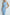 Sky-Blue Pencil Backless Midi Dress - close-up detail | ELAGIA